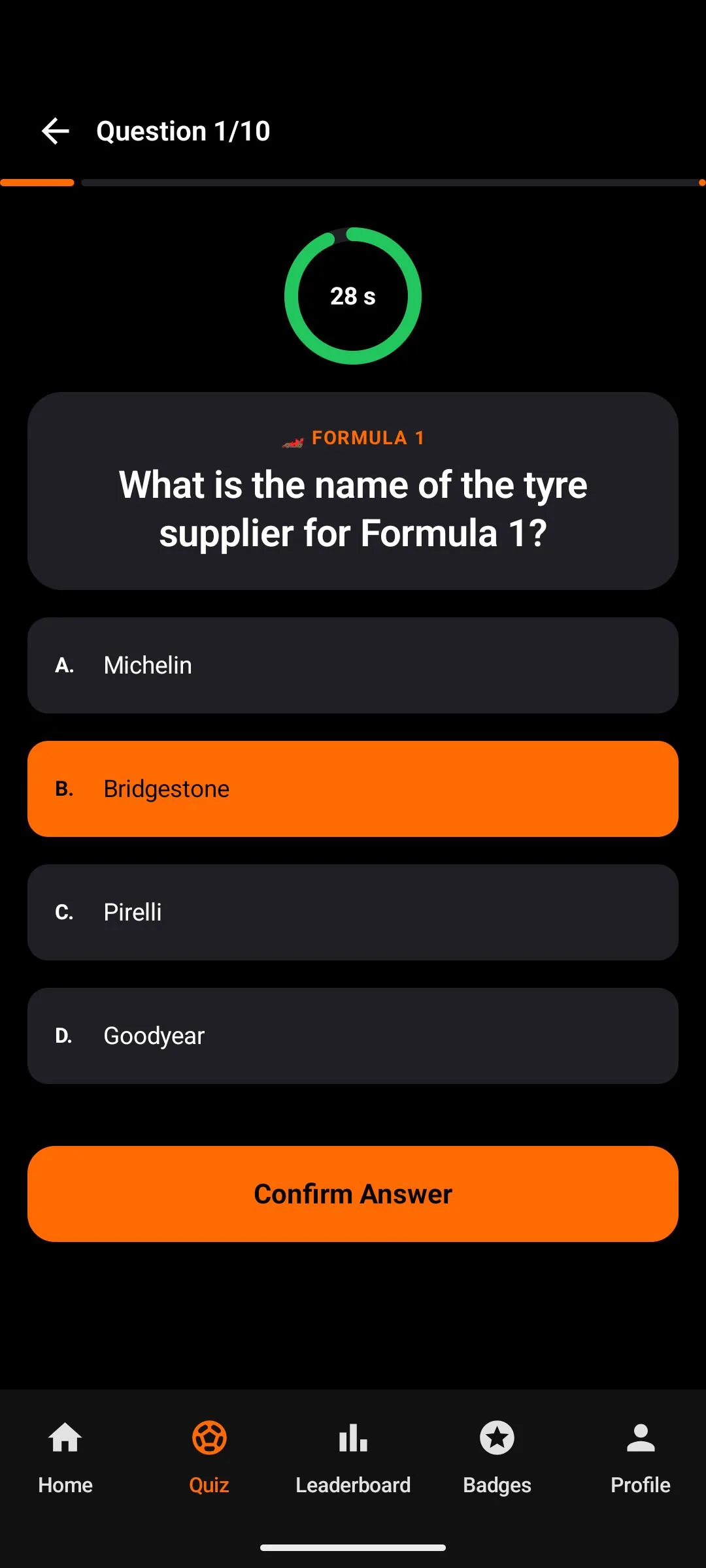 Snai Sport – category selection and quiz